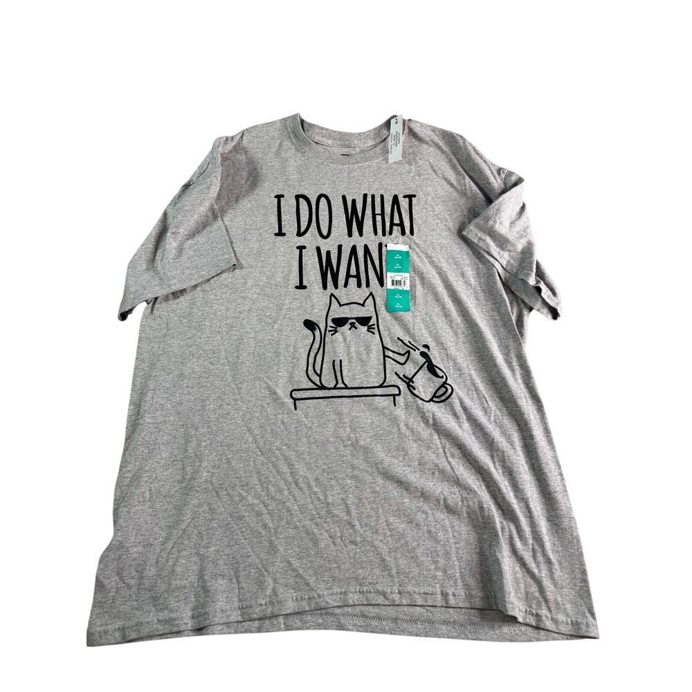 I Do What I Want Cat Graphic T Shirt XL Funny Cat Lover Tee NWT